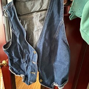 Blue Relaxed Fit Denim Top